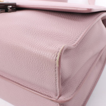 BVLGARI „Monete“ 2-Wege-Schultertasche aus rosa Leder