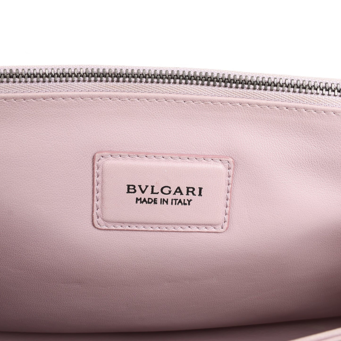 BVLGARI „Monete“ 2-Wege-Schultertasche aus rosa Leder