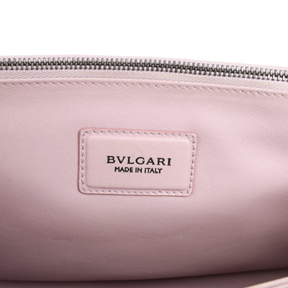 BVLGARI „Monete“ 2-Wege-Schultertasche aus rosa Leder