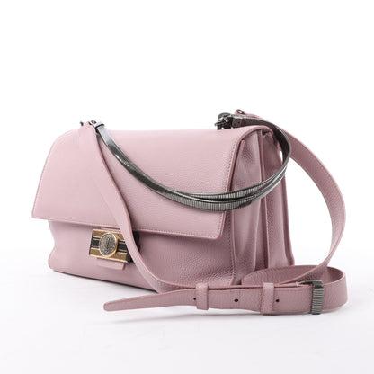 BVLGARI „Monete“ 2-Wege-Schultertasche aus rosa Leder