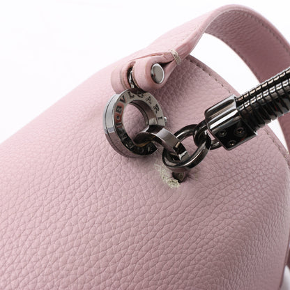 BVLGARI „Monete“ 2-Wege-Schultertasche aus rosa Leder