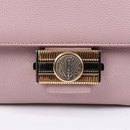BVLGARI „Monete“ 2-Wege-Schultertasche aus rosa Leder