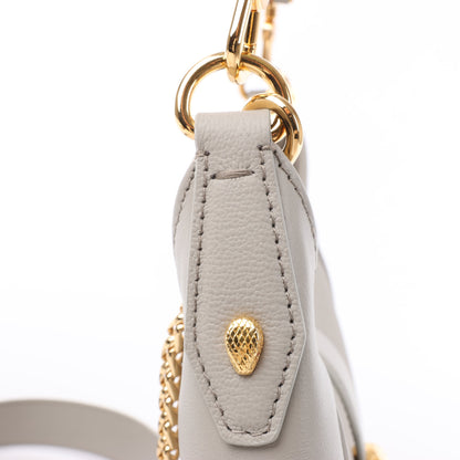 BVLGARI Serpenti-Schultertasche aus grauem Leder