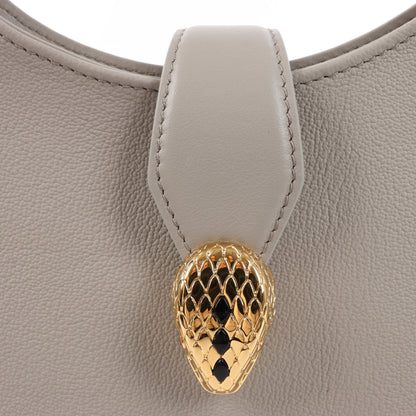 BVLGARI Serpenti-Schultertasche aus grauem Leder