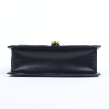 Sac à main en cuir Serpenti Bvlgari × Alexander Wang, noir