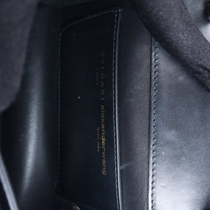 Sac à main en cuir Serpenti Bvlgari × Alexander Wang, noir