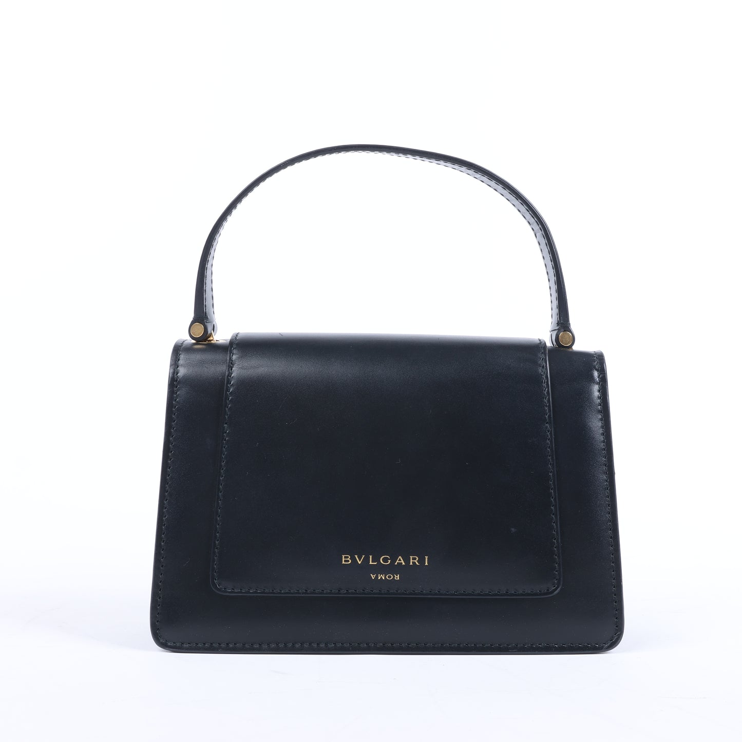 Bvlgari × Alexander Wang Serpenti Lederhandtasche in Schwarz