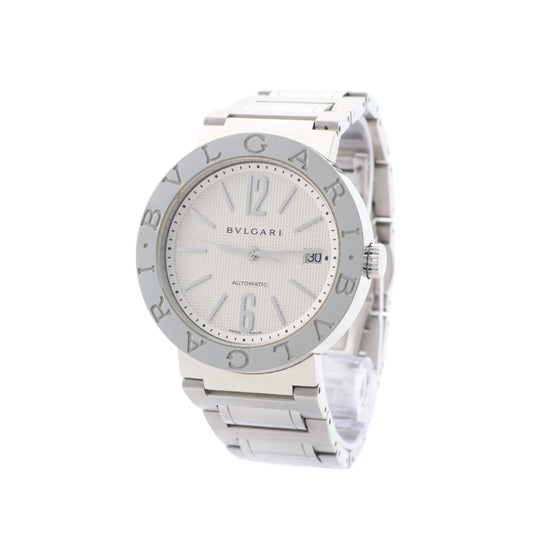 Bvlgari Bvlgari Bvlgari BB38WSSD AUTO L8718 SS AT Uhr mit silbernem Zifferblatt