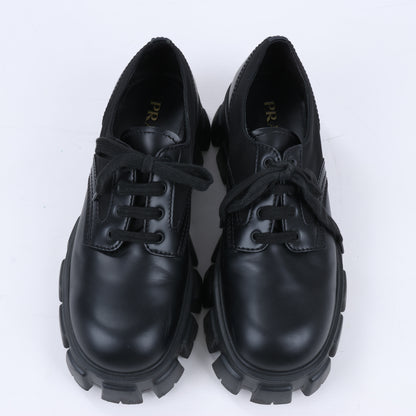Prada Monolith Nylon &amp; Leder Loafer in Schwarz 2EE342, Größe 42 EU