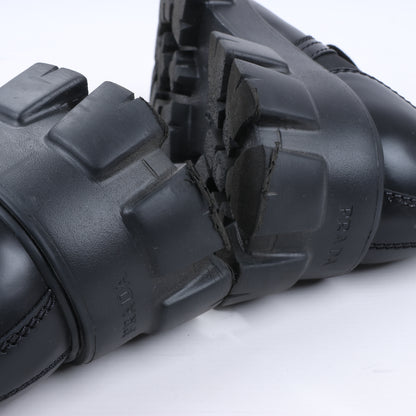 Prada Monolith Nylon &amp; Leder Loafer in Schwarz 2EE342, Größe 42 EU