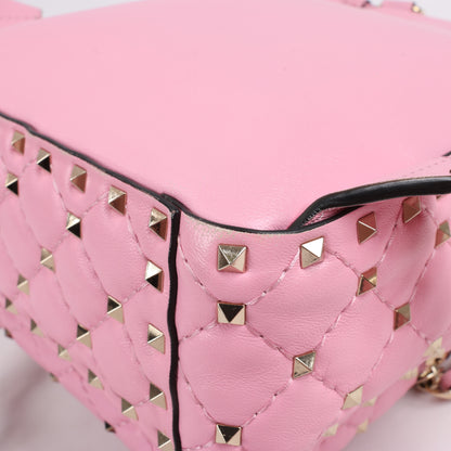 Valentino Garavani – Rockstud Spike – 2-Wege-Rucksack aus rosa Leder