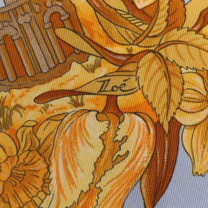 Hermes Carré 90 "Au Pays de Cocagne" 100% Silk Scarf in Blue