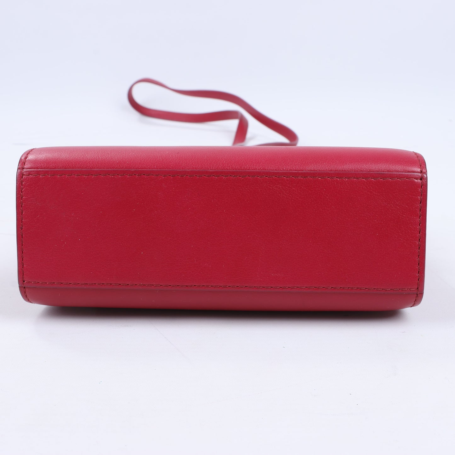 Delvaux Tempete Kleine 2-Wege-Handtasche aus Leder in Rot