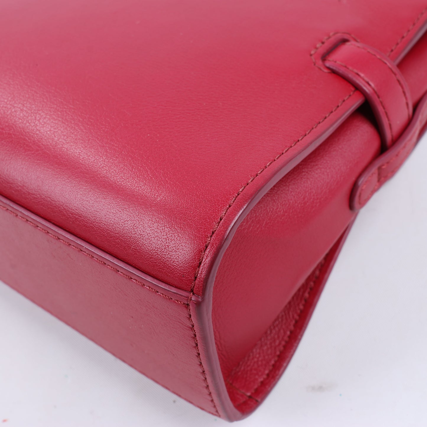Delvaux Tempete Kleine 2-Wege-Handtasche aus Leder in Rot