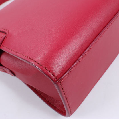 Delvaux Tempete Kleine 2-Wege-Handtasche aus Leder in Rot