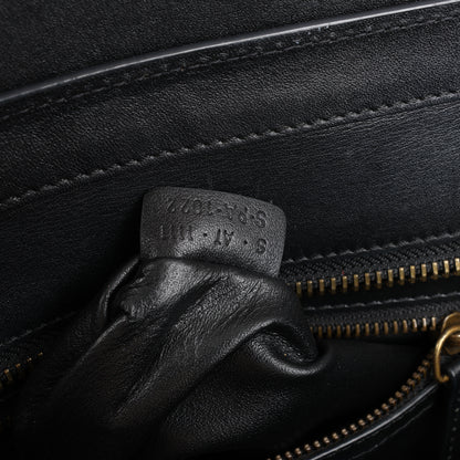 CELINE Luggage Micro Lederhandtasche in Schwarz