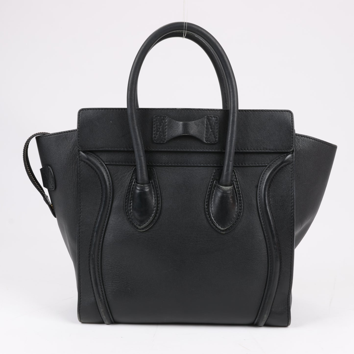 CELINE Luggage Micro Lederhandtasche in Schwarz