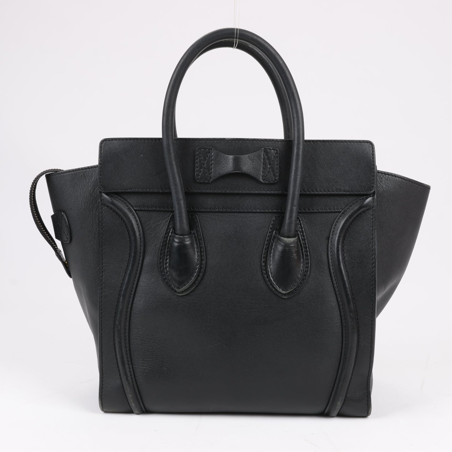 CELINE Luggage Micro Lederhandtasche in Schwarz