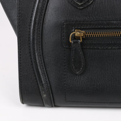 CELINE Luggage Micro Lederhandtasche in Schwarz