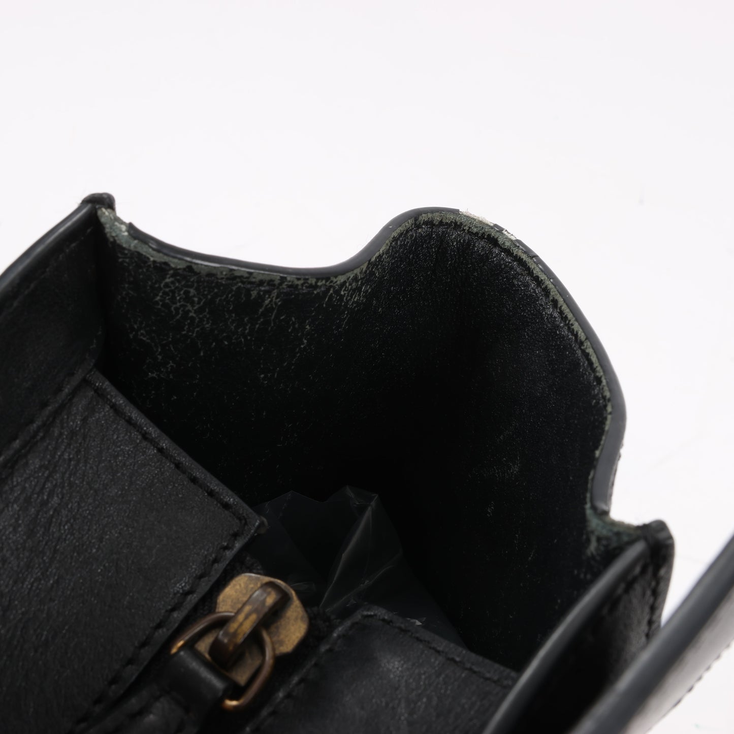 CELINE Luggage Micro Lederhandtasche in Schwarz