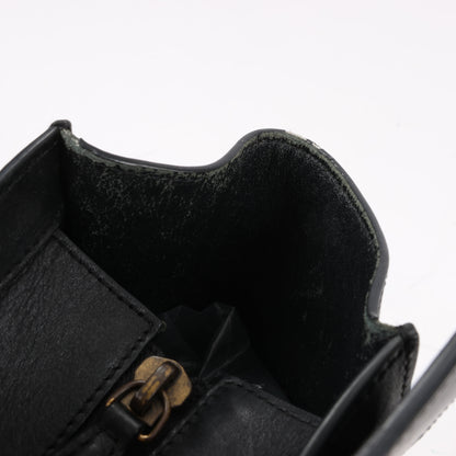 CELINE Luggage Micro Lederhandtasche in Schwarz
