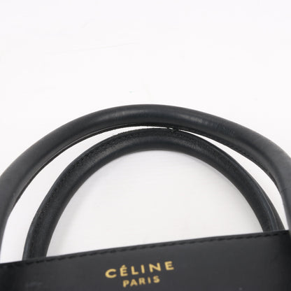CELINE Luggage Micro Lederhandtasche in Schwarz