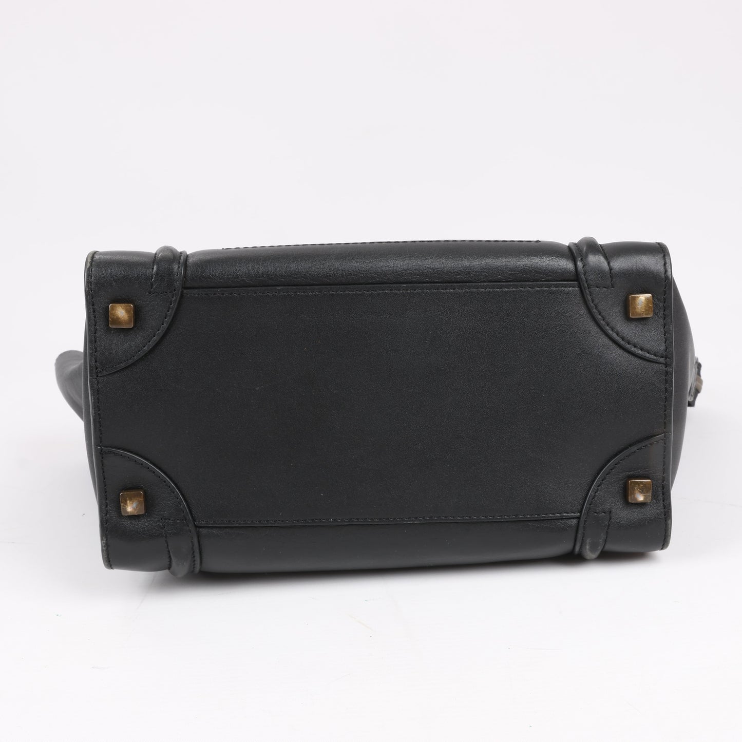 CELINE Luggage Micro Lederhandtasche in Schwarz