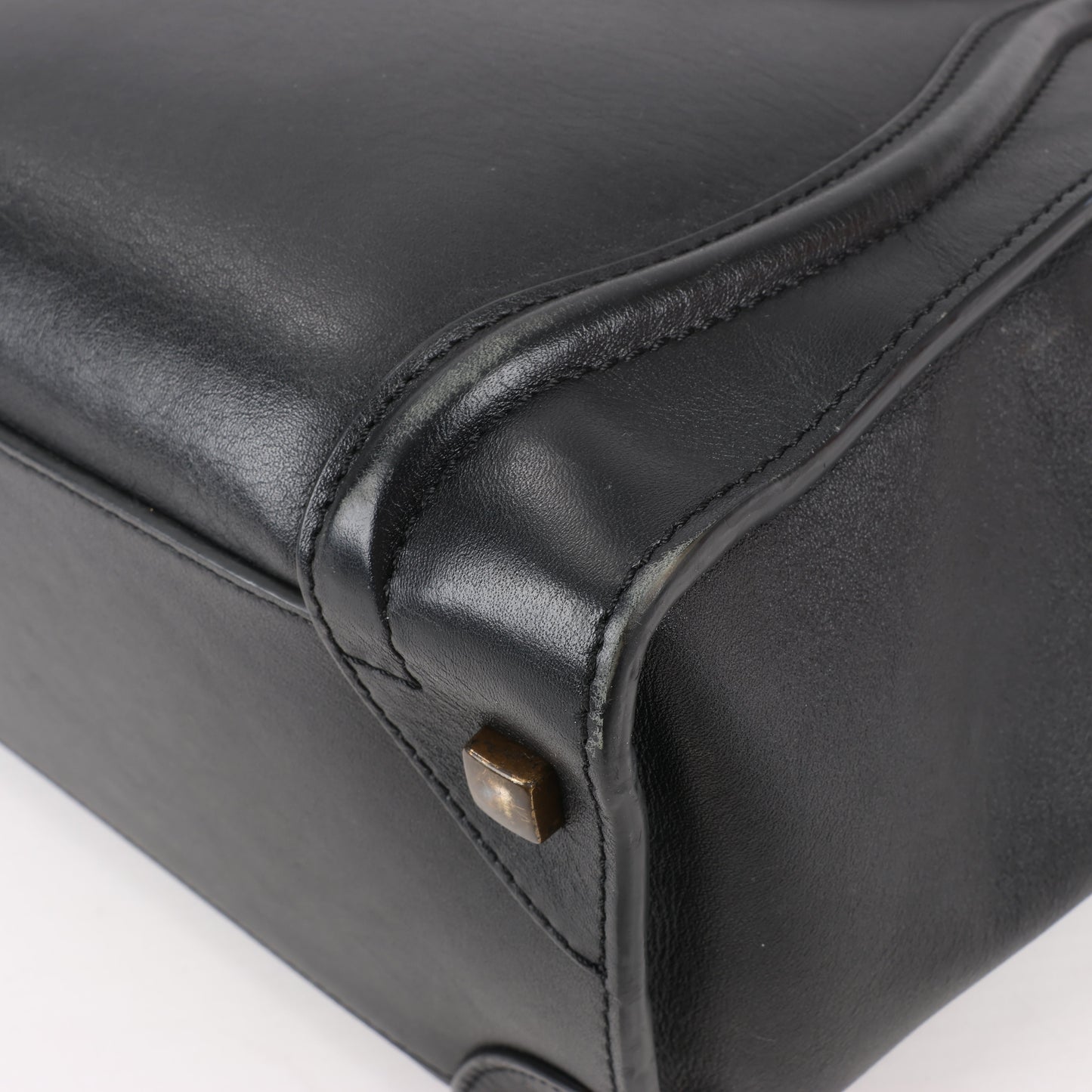CELINE Luggage Micro Lederhandtasche in Schwarz
