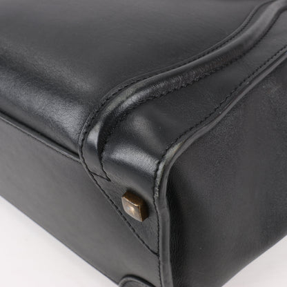CELINE Luggage Micro Lederhandtasche in Schwarz