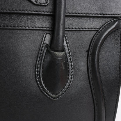 CELINE Luggage Micro Lederhandtasche in Schwarz