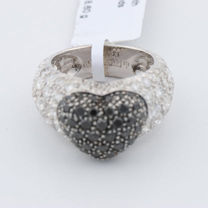 De Grisogono Schwarzer Diamant-Herzring, Größe 51