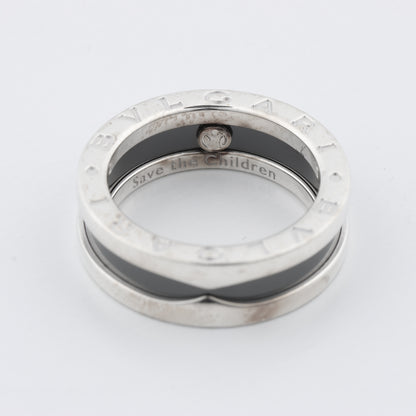 Bvlgari B.Zero 1 "Save the Children" Charity Ring 925 x Ceramic 6.2g Black × Silver, Size 52 EU