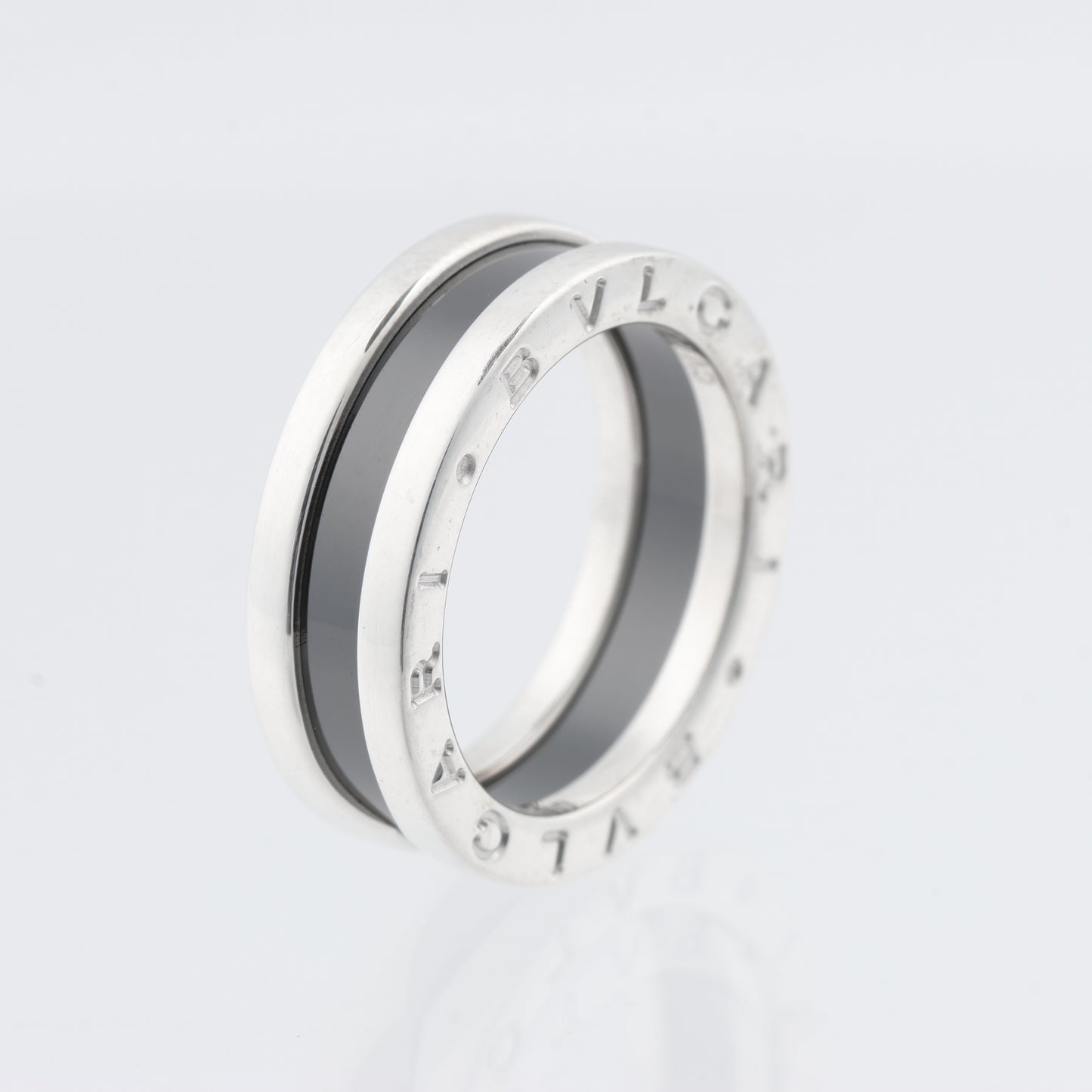 Bvlgari B.Zero 1 "Save the Children" Charity Ring 925 x Ceramic 6.2g Black × Silver, Size 52 EU