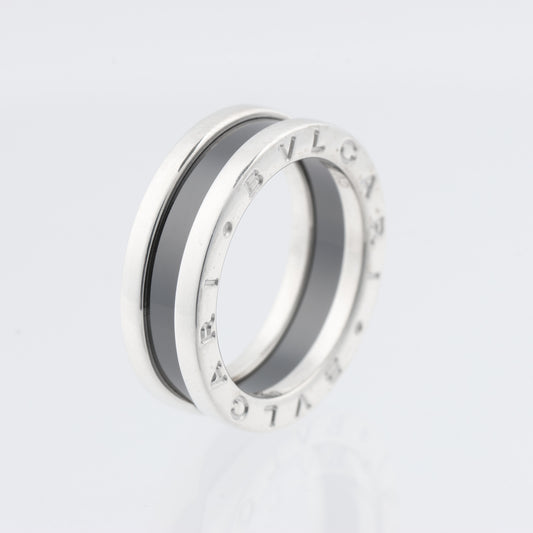Bvlgari B.Zero 1 „Save the Children“ Charity-Ring 925 x Keramik 6,2 g Schwarz × Silber, Größe 52 EU