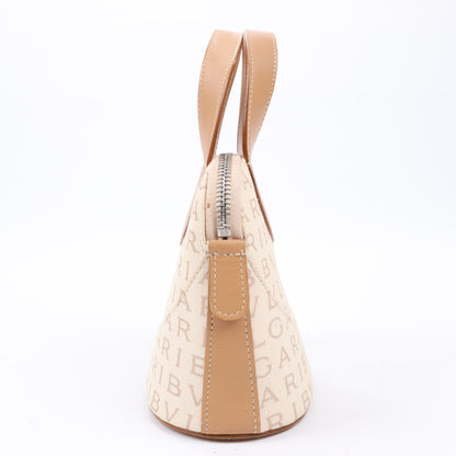 Bvlgari Bvlgari Canvas Handbag in Beige