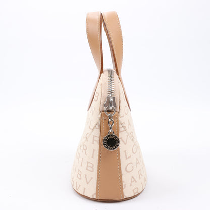 Bvlgari Bvlgari Canvas Handbag in Beige