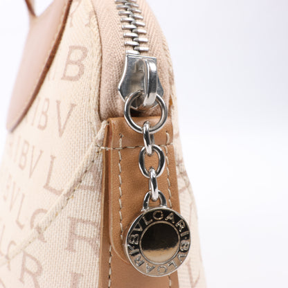 Bvlgari Bvlgari Canvas Handbag in Beige