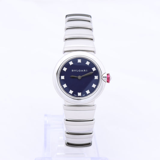 Bvlgari Lucea LU28S L4136 SS QZ Blue-Face Watch
