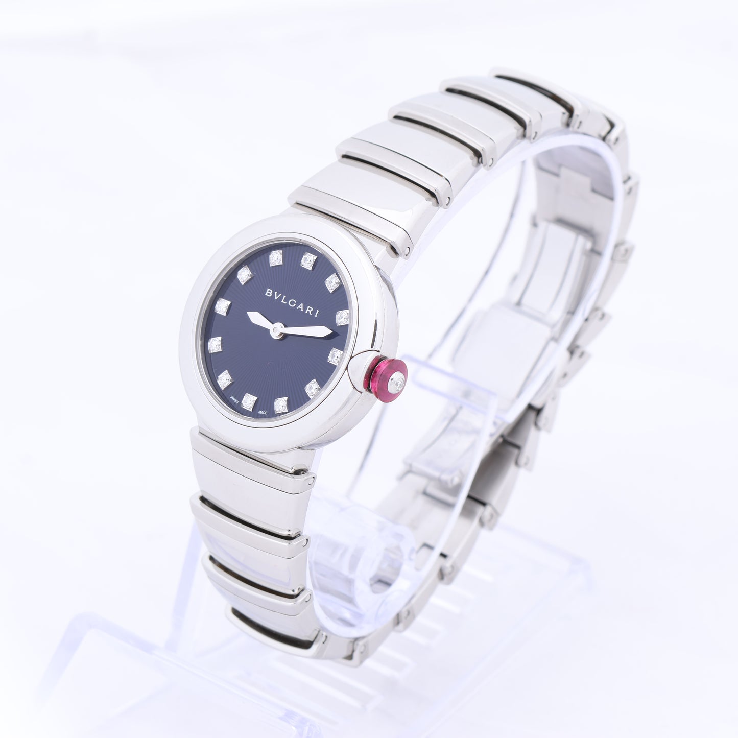 Bvlgari Lucea LU28S L4136 SS QZ Blue-Face Watch