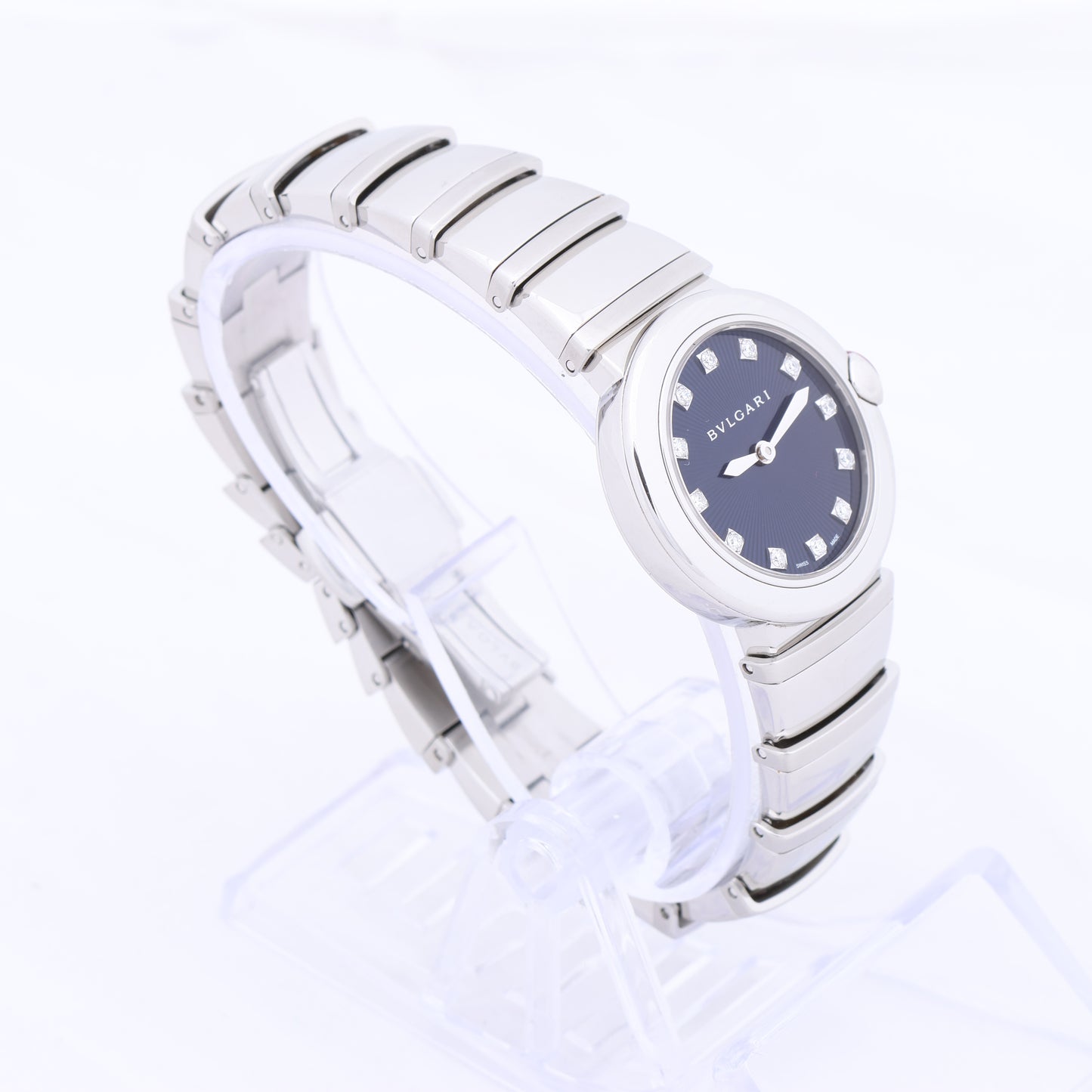 Bvlgari Lucea LU28S L4136 SS QZ Blue-Face Watch