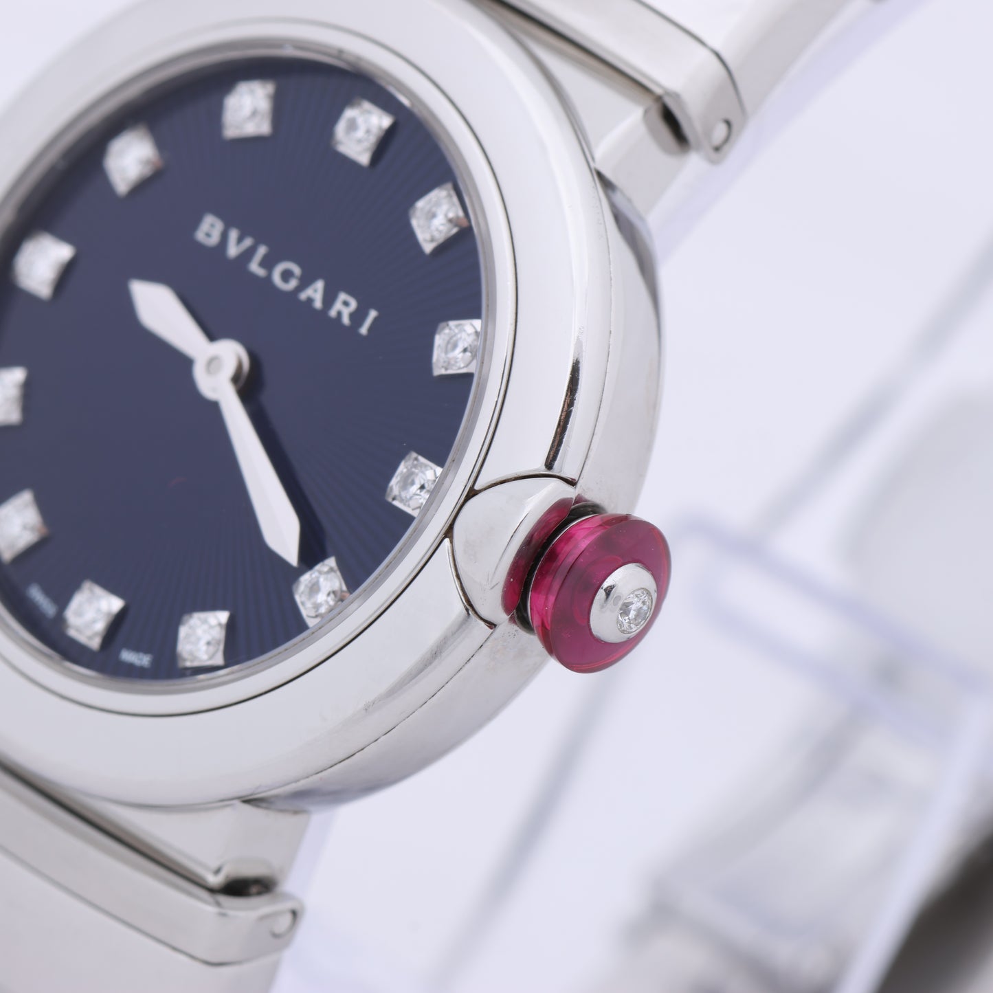 Bvlgari Lucea LU28S L4136 SS QZ Blue-Face Watch