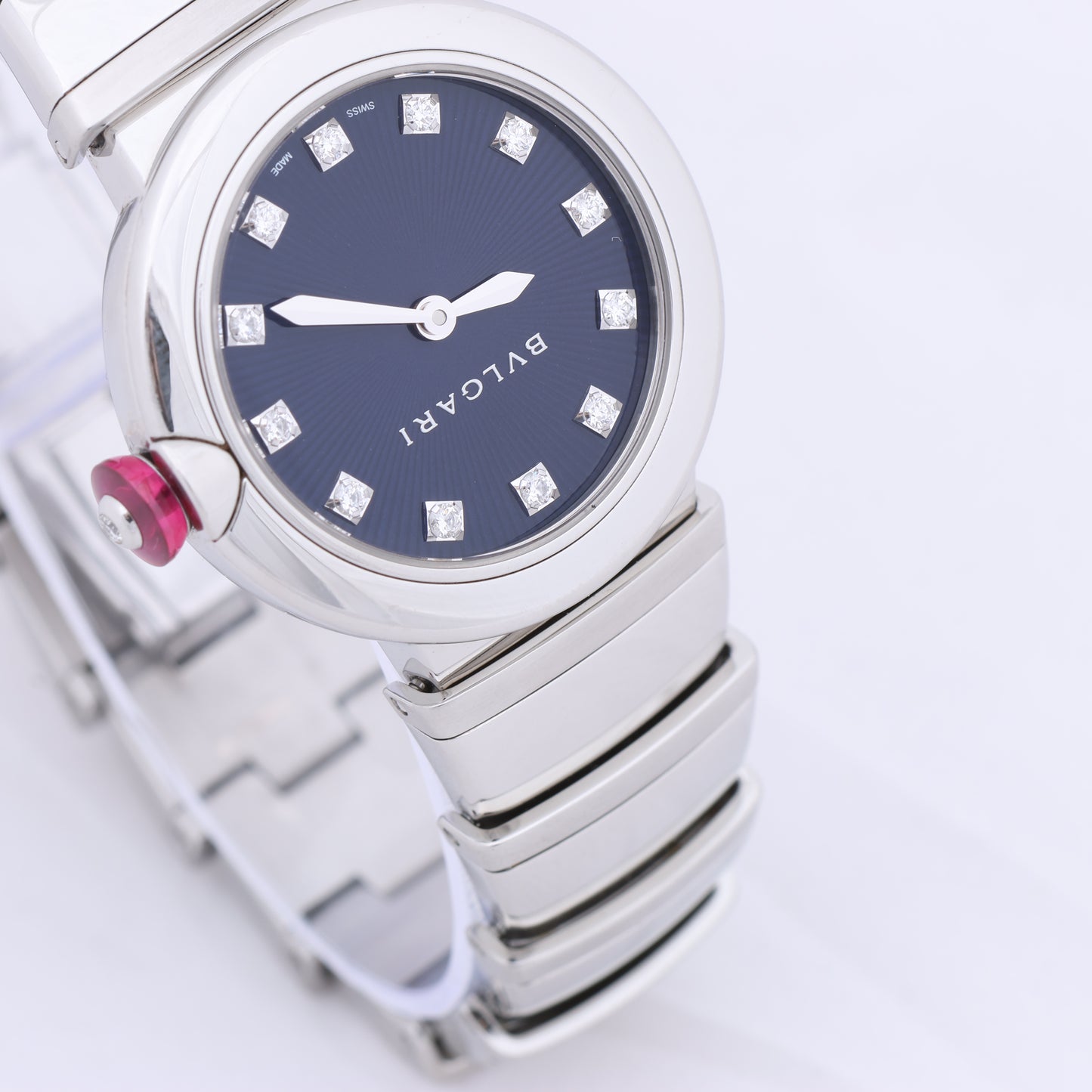 Bvlgari Lucea LU28S L4136 SS QZ Blue-Face Watch