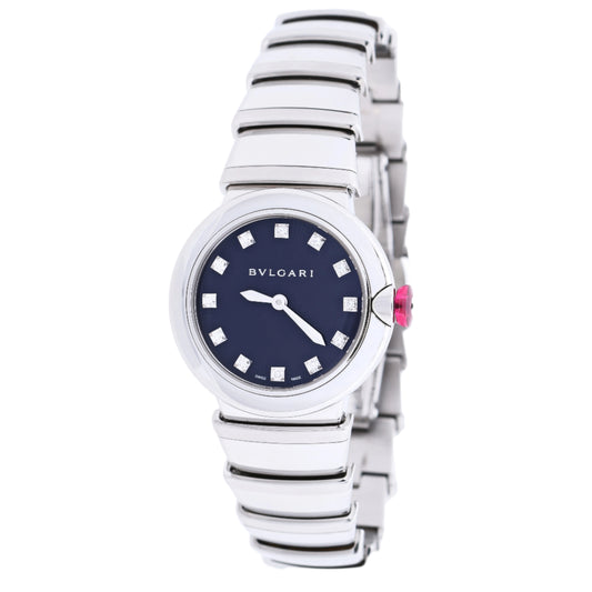 Bvlgari Lucea LU28S L4136 SS QZ Blue-Face Watch