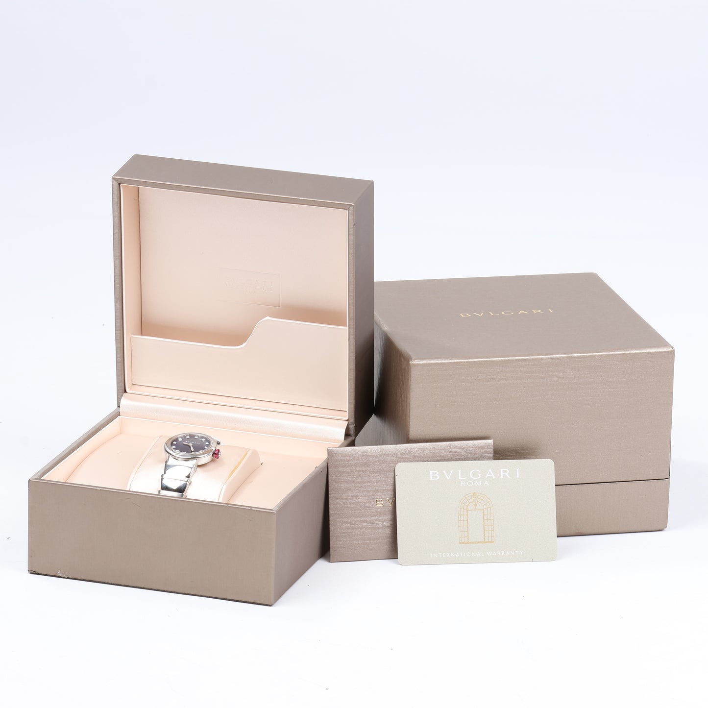Bvlgari Lucea LU28S L4136 SS QZ Blue-Face Watch