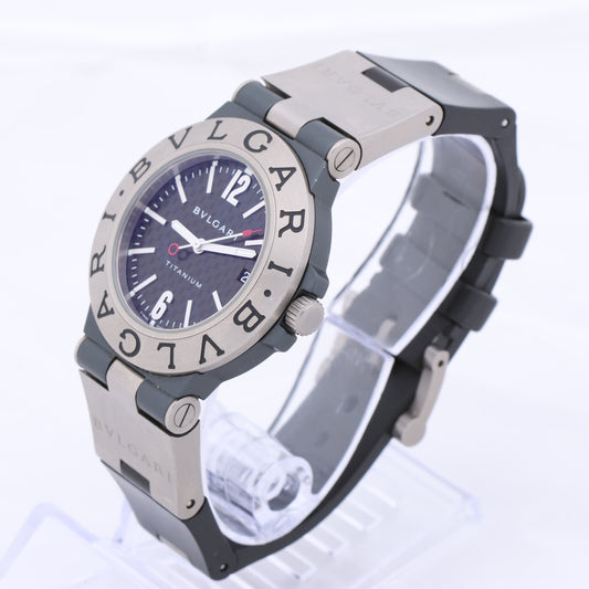BVLGARI Diagono TI38TA L9511 Ti & rubber AT Black Dial Watch