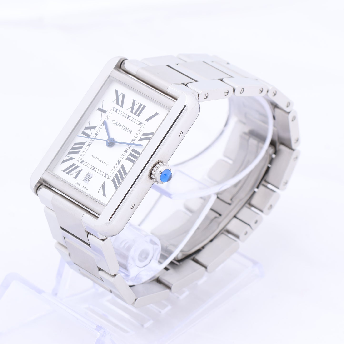 Cartier Tank Solo W5200028 3515780917TX SS AT Silver-Face Watch