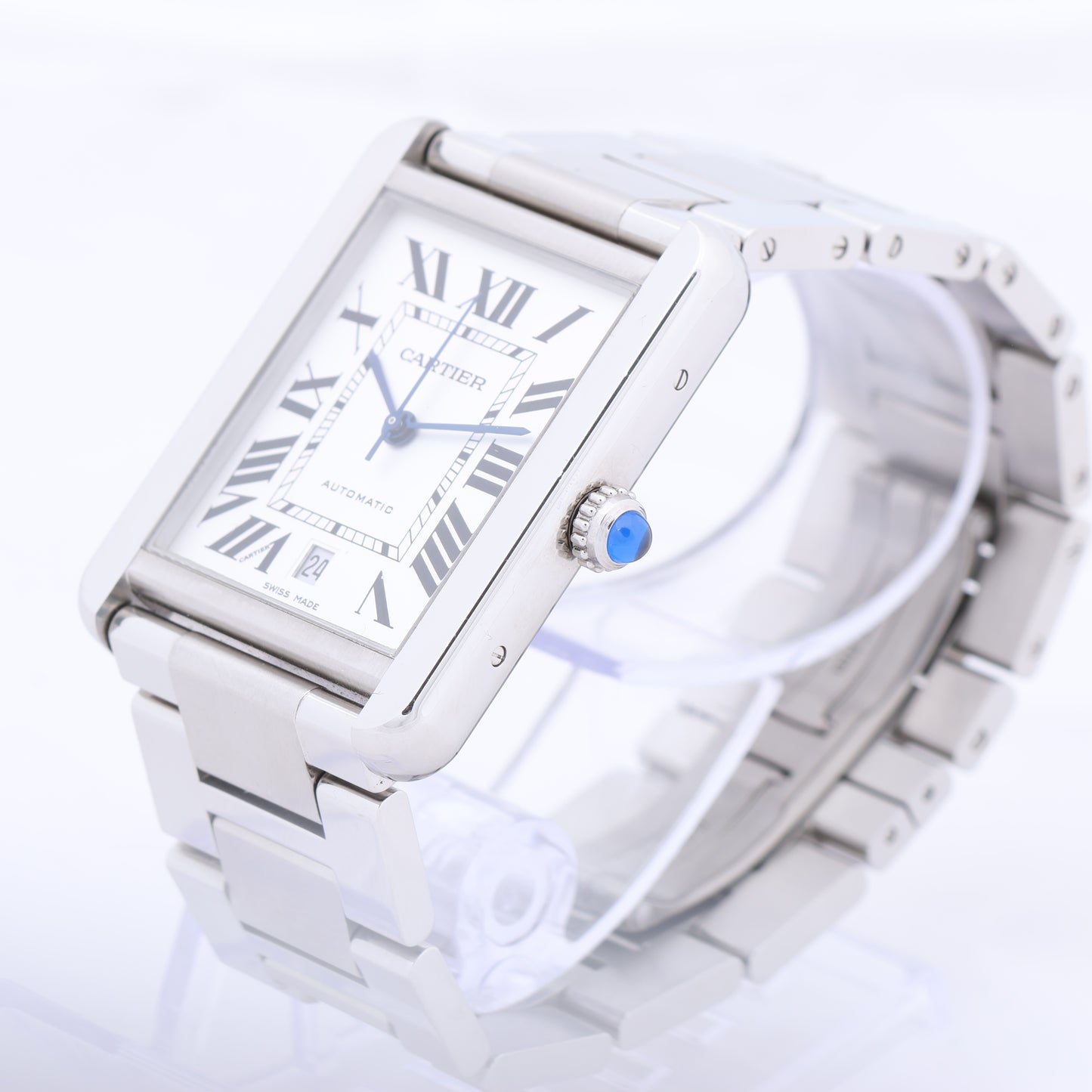 Cartier Tank Solo W5200028 3515780917TX SS AT Silver-Face Watch