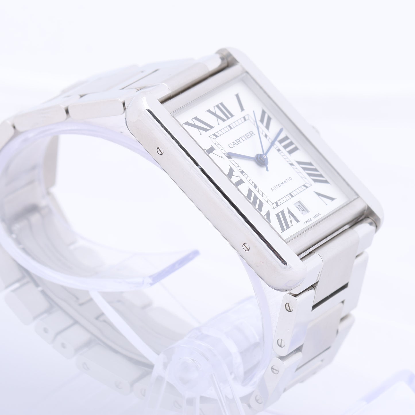 Cartier Tank Solo W5200028 3515780917TX SS AT Silver-Face Watch