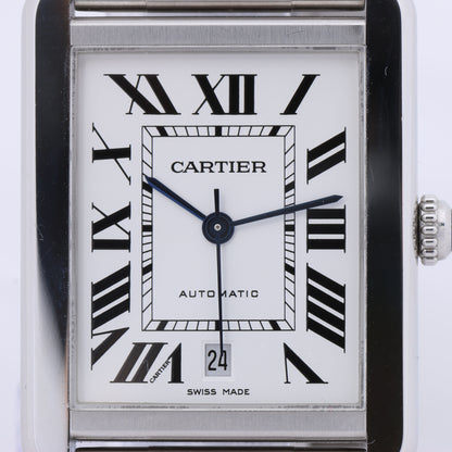 Cartier Tank Solo W5200028 3515780917TX SS AT Silver-Face Watch