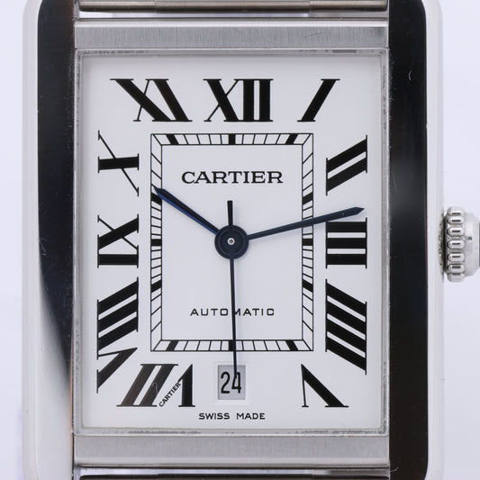 Cartier Tank Solo W5200028 3515780917TX SS AT Silver-Face Watch